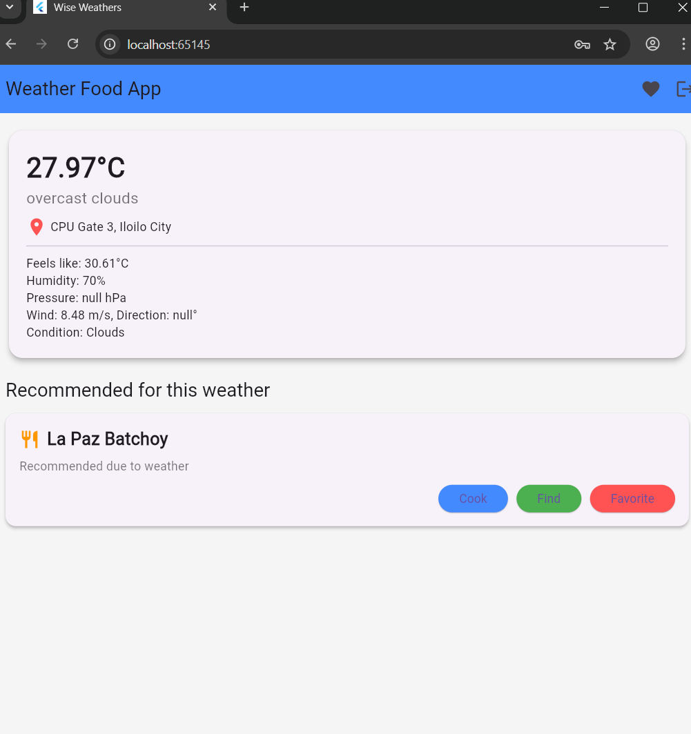 Recipe details screen